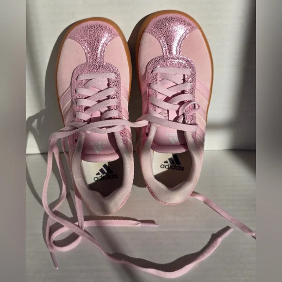 Adidas VL 3.0 Court Pink Sneakers with Gum Sole 11.5C Toddlers - Picture 4 of 8